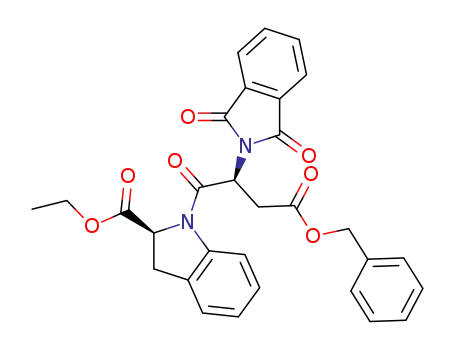(S)-1-[(S)-3-Benzyloxycarbonyl-2-(1,3-dioxo-1,3-dihydro-isoindol-2-yl)-propionyl]-2,3-dihydro-1H-indole-2-carboxylic acid ethyl ester