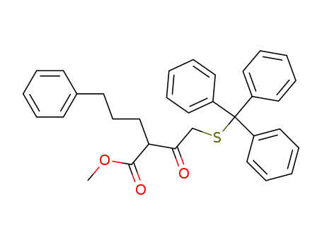 5-Phenyl-2-(2-tritylsulfanyl-acetyl)-pentanoic acid methyl ester