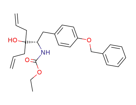 (S)-4-<1-<(Ethoxycarbonyl)amino>-2-<4-(benzyloxy)-phenyl>ethyl>-1,6-heptadien-4-ol