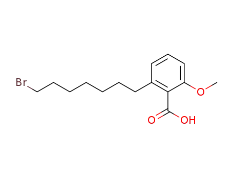 Molecular Structure of 83823-90-9 (6-(7-Bromoheptyl)-2-methoxybenzoic acid)