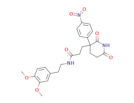 N-[2-(3,4-Dimethoxy-phenyl)-ethyl]-3-[3-(4-nitro-phenyl)-2,6-dioxo-piperidin-3-yl]-propionamide