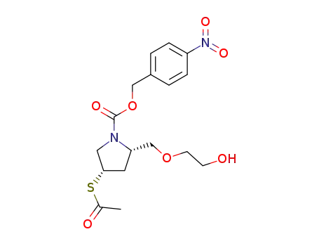 (2S,4S)-4-Acetylsulfanyl-2-(2-hydroxy-ethoxymethyl)-pyrrolidine-1-carboxylic acid 4-nitro-benzyl ester