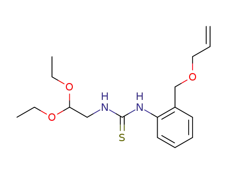 Molecular Structure of 214914-13-3 (1-(2-allyloxymethyl-phenyl)-3-(2,2-diethoxy-ethyl)-thiourea)