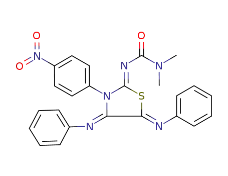 N'-[3-{4-nitrophenyl}-4,5-bis(phenylimino)-1,3-thiazolidin-2-ylidene]-N,N-dimethylurea