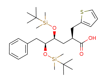 (2S,4S,5S)-4,5-Bis-(tert-butyl-dimethyl-silanyloxy)-6-phenyl-2-thiophen-2-ylmethyl-hexanoic acid