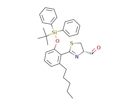 (S)-2-[2-(tert-Butyl-diphenyl-silanyloxy)-6-pentyl-phenyl]-4,5-dihydro-thiazole-4-carbaldehyde