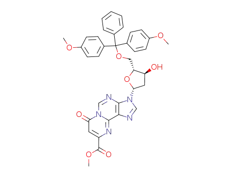 methyl 3-<5'-O-(4,4'-dimethoxytrityl)-2'-deoxy-β-D-ribofuranosyl>-3,7-dihydro-7-oxo-<2,1-i>pyrimidopurine-9-carboxylate