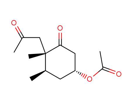 Acetic acid (1R,3R,4S)-3,4-dimethyl-5-oxo-4-(2-oxo-propyl)-cyclohexyl ester