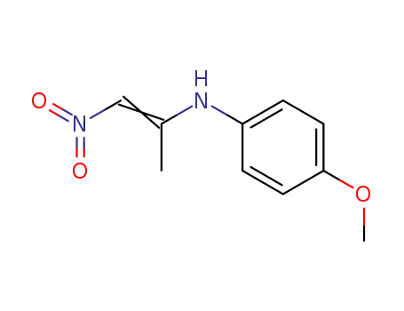 Molecular Structure of 62874-99-1 (Benzenamine, 4-methoxy-N-(1-methyl-2-nitroethenyl)-)