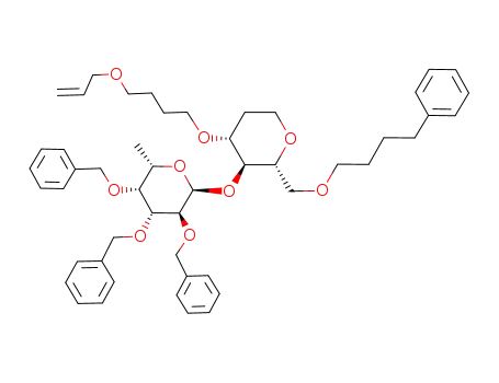 (2S,3S,4R,5R,6S)-2-[(2R,3S,4R)-4-(4-Allyloxy-butoxy)-2-(4-phenyl-butoxymethyl)-tetrahydro-pyran-3-yloxy]-3,4,5-tris-benzyloxy-6-methyl-tetrahydro-pyran