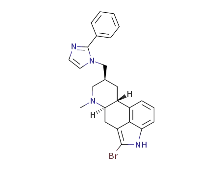 Molecular Structure of 115219-10-8 (2-Bromo-6-methyl-8β-[(2-phenyl-1H-imidazol-1-yl)methyl]ergoline)