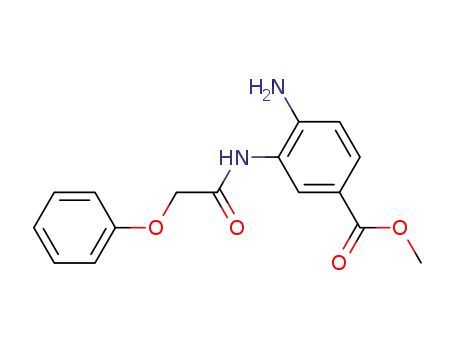 Molecular Structure of 174533-61-0 (4-Amino-3-(2-phenoxy-acetylamino)-benzoic acid methyl ester)