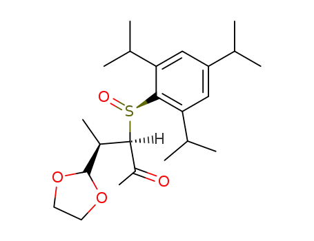 (3R,4R,R<sub>S</sub>)-5,5-ethylenedioxy-4-methyl-3-[(2,4,6-triisopropylphenyl)sulfinyl]-2-pentanone