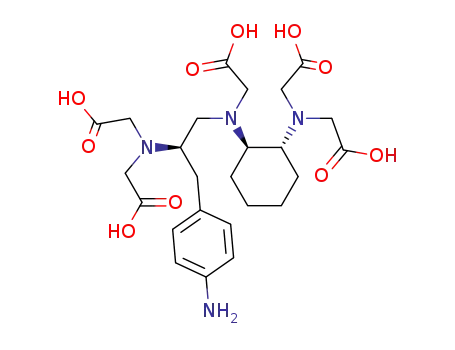 Molecular Structure of 1105741-38-5 ({[(R)-3-(4-Amino-phenyl)-2-(bis-carboxymethyl-amino)-propyl]-[(1R,2R)-2-(bis-carboxymethyl-amino)-cyclohexyl]-amino}-acetic acid)