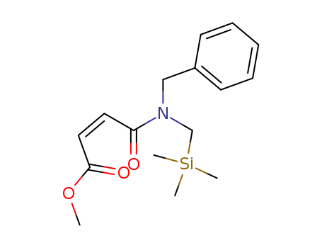 Molecular Structure of 143925-67-1 (2-Butenoic acid, 4-oxo-4-[(phenylmethyl)[(trimethylsilyl)methyl]amino]-,
methyl ester, (Z)-)