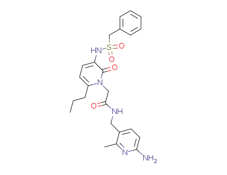 Molecular Structure of 187162-97-6 (N-(6-Amino-2-methylpyridin-3-ylmethyl)-2-[3-(benzylsulfonamido)-2-oxo-6-propyl-1,2-dihydropyridin-1-yl]acetamide)