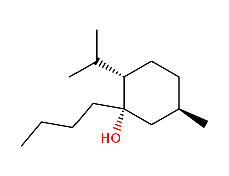 Molecular Structure of 95465-50-2 ((1S<sup>*</sup>,2S<sup>*</sup>,5R<sup>*</sup>)-1-butyl-2-isopropyl-5-methylcyclohexanol)