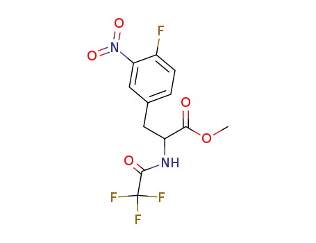 Molecular Structure of 188624-24-0 (Phenylalanine, 4-fluoro-3-nitro-N-(trifluoroacetyl)-, methyl ester)