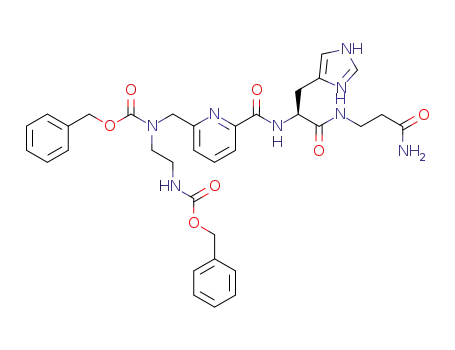 3-{N<sup>α</sup>-[6-({N-[2-(benzyloxycarbonylamino)ethyl]-N-(benzyloxycarbonyl)amino}methyl)-2-pyridylcarbonyl]-L-histidinylamino}propionamide
