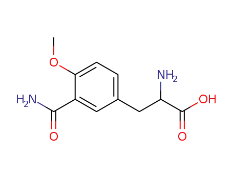 Molecular Structure of 13406-68-3 (DL-3-(3-Carboxamido-4-methoxyphenyl)alanine)