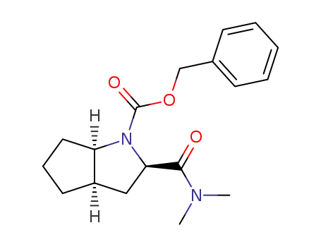 Molecular Structure of 185420-81-9 ((2R,3aR,6aR)-2-Dimethylcarbamoyl-hexahydro-cyclopenta[b]pyrrole-1-carboxylic acid benzyl ester)