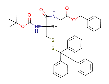 N-<N-(tert-Butyloxycarbonyl)-S-(tritylsulfanyl)cysteinyl>glycine benzyl ester