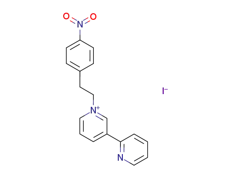 Molecular Structure of 134529-13-8 (2,3'-Bipyridinium, 1'-[2-(4-nitrophenyl)ethyl]-, iodide)