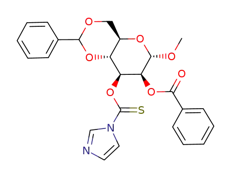 Benzoic acid (4aR,6S,7S,8S,8aR)-8-(imidazole-1-carbothioyloxy)-6-methoxy-2-phenyl-hexahydro-pyrano[3,2-d][1,3]dioxin-7-yl ester