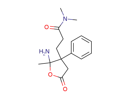 5-amino-4-(2-N,N-dimethylcarboxamidoethyl)-5-methyl-4-phenyltetrahydrofuran-2-one