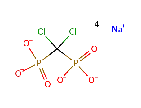 Molecular Structure of 22560-50-5 (Dichloromethylenediphosphonic acid disodium salt)