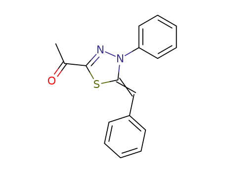 1-(4-Phenyl-5-(phenylmethylene)-4,5-dihydro-1,3,4-thiadiazol-2-yl)ethanone
