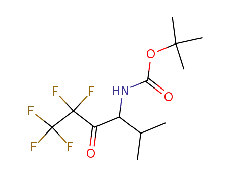 Molecular Structure of 172089-25-7 (Carbamic acid,[3,3,4,4,4-pentafluoro-1-(1-methylethyl)-2-oxobutyl]-, 1,1-dimethylethyl ester(9CI))