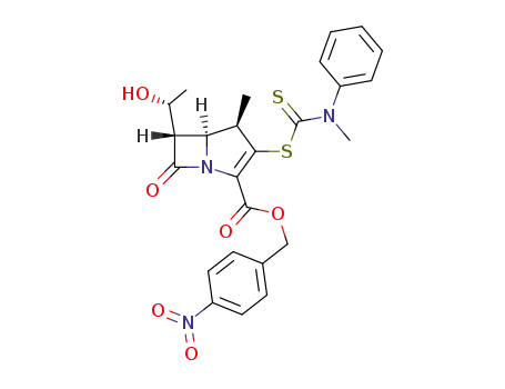 (4R,5S,6S)-6-((R)-1-Hydroxy-ethyl)-4-methyl-3-(methyl-phenyl-thiocarbamoylsulfanyl)-7-oxo-1-aza-bicyclo[3.2.0]hept-2-ene-2-carboxylic acid 4-nitro-benzyl ester