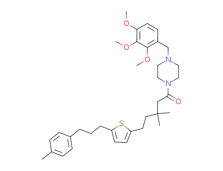 3,3-Dimethyl-5-[5-(3-p-tolyl-propyl)-thiophen-2-yl]-1-[4-(2,3,4-trimethoxy-benzyl)-piperazin-1-yl]-pentan-1-one