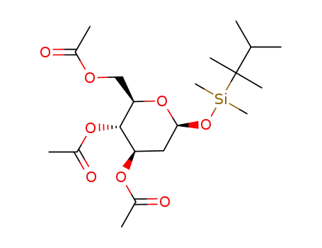 Acetic acid (2R,3S,4R,6S)-3-acetoxy-2-acetoxymethyl-6-[dimethyl-(1,1,2-trimethyl-propyl)-silanyloxy]-tetrahydro-pyran-4-yl ester