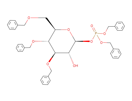 Phosphoric acid dibenzyl ester (2S,3R,4R,5R,6R)-4,5-bis-benzyloxy-6-benzyloxymethyl-3-hydroxy-tetrahydro-pyran-2-yl ester
