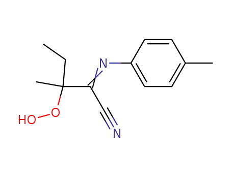 3-hydroperoxy-3-methyl-2-<i>p</i>-tolylimino-pentanenitrile