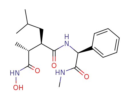 Molecular Structure of 168158-16-5 (N-[4-(Hydroxyamino)-2(R)-isobutyl-3(S)-methylsuccinyl]-L-2-phenylglycine methylamide)