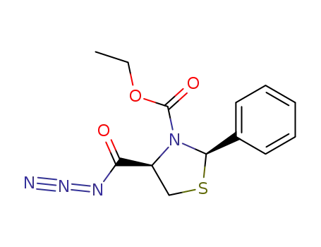 (2R,4R)-4-Azidocarbonyl-2-phenyl-thiazolidine-3-carboxylic acid ethyl ester