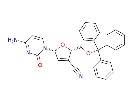 Cytidine, 3'-cyano-2',3'-didehydro-2',3'-dideoxy-5'-O-(triphenylmethyl)-