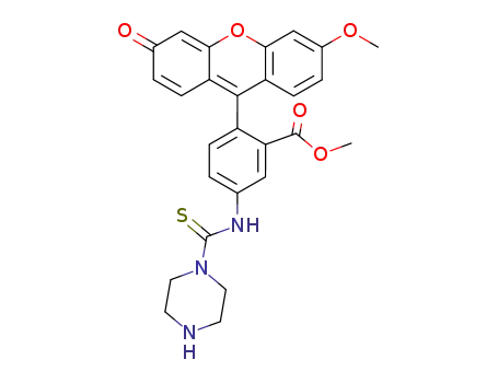 2-(6-Methoxy-3-oxo-3H-xanthen-9-yl)-5-[(piperazine-1-carbothioyl)-amino]-benzoic acid methyl ester