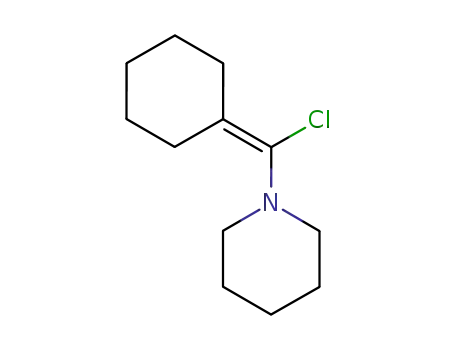 Molecular Structure of 175726-15-5 (1-(1-chloro-cyclohexylidenemethyl)piperidine)
