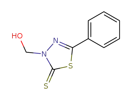 Molecular Structure of 1711-80-4 (1,3,4-Thiadiazole-2(3H)-thione, 3-(hydroxymethyl)-5-phenyl-)