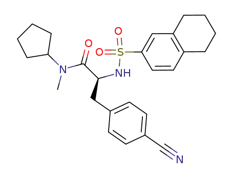 (S)-3-(4-Cyano-phenyl)-N-cyclopentyl-N-methyl-2-(5,6,7,8-tetrahydro-naphthalene-2-sulfonylamino)-propionamide