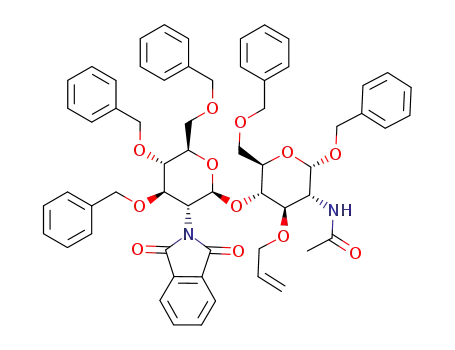 benzyl 3,4,6-tri-O-benzyl-2-deoxy-2-phthalimido-β-D-glucopyranosyl-(1->4)-2-acetamido-3-O-allyl-6-O-benzyl-2-deoxy-α-D-glucopyranoside