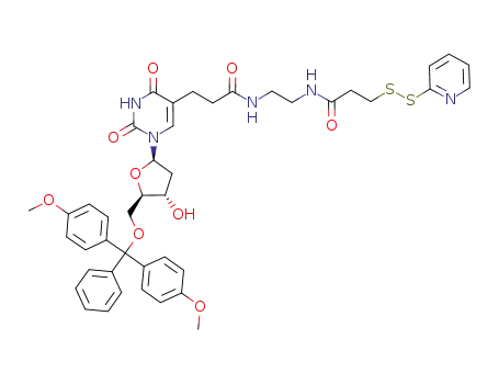 5-<3-<<<<2-<2-pyridyldithio>ethyl>amino>ethyl>amino>-3-oxopropyl>-5'-O-DMT-2'-deoxyuridine