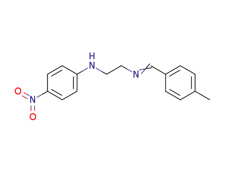 Molecular Structure of 250386-75-5 (<i>N</i>-(4-methyl-benzylidene)-<i>N</i>'-(4-nitro-phenyl)-ethane-1,2-diamine)