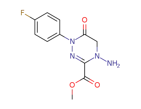 4-Amino-1-(4-fluorophenyl)-6-oxo-1,4,5,6-tetrahydro[1,2,4]triazine-3-c arboxylic acid, methyl ester