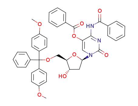 Benzoic acid 4-benzoylamino-1-{(2R,4S,5R)-5-[bis-(4-methoxy-phenyl)-phenyl-methoxymethyl]-4-hydroxy-tetrahydro-furan-2-yl}-2-oxo-1,2-dihydro-pyrimidin-5-yl ester