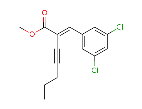 2-[1-(3,5-Dichloro-phenyl)-meth-(E)-ylidene]-hept-3-ynoic acid methyl ester